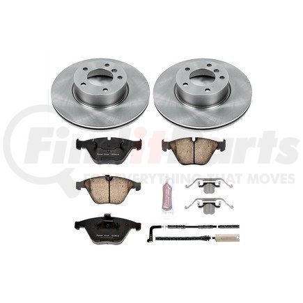 PowerStop Brakes KOE4678 Disc Brake Pad and Rotor Kit - Low-Dust, Ceramic