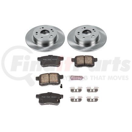 PowerStop Brakes KOE3127 Disc Brake Pad and Rotor Kit - Low-Dust, Ceramic