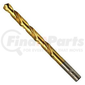 Irwin Hanson 63913 13/64" Titanium Nitride Coated High Speed Steel Fractional Straight Shank Jobber Length Drill Bit