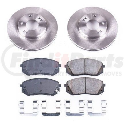 PowerStop Brakes KOE5851 Disc Brake Pad and Rotor Kit - Low-Dust, Ceramic