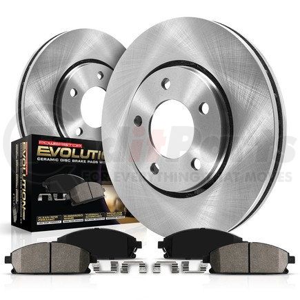 PowerStop Brakes KOE5913 Disc Brake Pad and Rotor Kit - Low-Dust, Ceramic