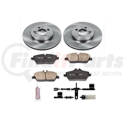 PowerStop Brakes KOE6739 Disc Brake Pad and Rotor Kit - Low-Dust, Ceramic