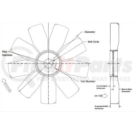 BorgWarner 4735-41392-02 FAN New Engine Cooling Fan Blade