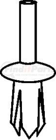 Auveco 20187 Radiator Housing Push-Type Retainer