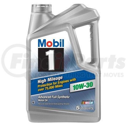 Mobil Oil 120770 Motor Oil - High Mileage, Advanced Full Synthetic, 10W-30, 5 Quart