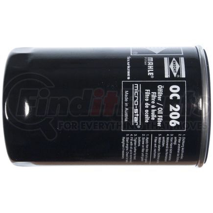 Mahle OC206 Oil Filter