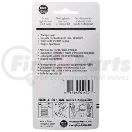 NGK Spark Plugs 1470 NGK Standard Carded Spark Plug