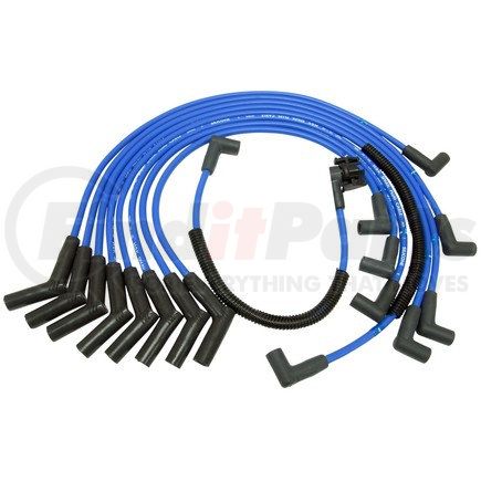 NGK Spark Plugs 52108 Ignition Wire Set - Smag Core, 8mm Outer Diameter Blue Silicone Jacket