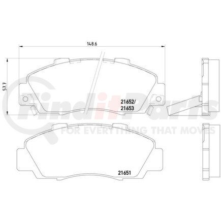 Disc Brake Pad Set-OEM OE Formulated Friction Material Front Hella-PAGID