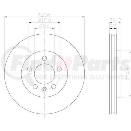 HELLA 355106752 Disc Brake Rotor