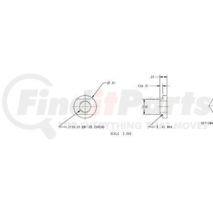 Haldex 44310101 Air Brake Slack Adjuster Nut - 7/16" - 14 Thread, 13/16" Length