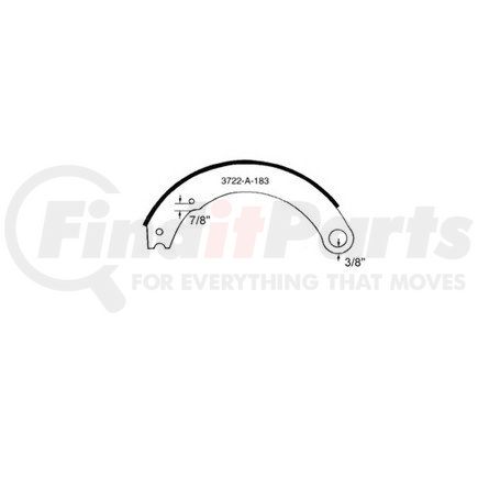 HALDEX GR4515TR - drum brake shoe and lining assembly - rear, relined, 1 brake shoe, without hardware, for use with meritor "p" applications | relined 1 shoe no hardware,2015 grade material, fmsi 4515 | drum brake shoe