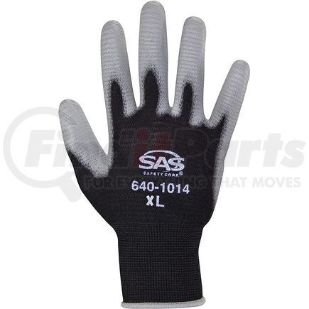 SAS Safety Corp 640-1014 PawZ Polyurethane Coated Palm Gloves, XL, 12-Pack