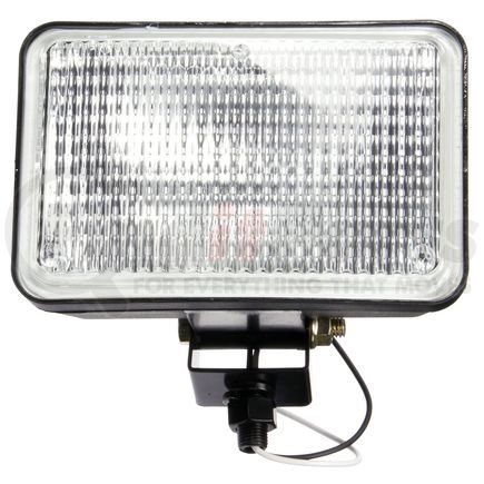 Truck-Lite 629W Flood Light - 4x6 Inch Rectangular Halogen, Black, 1 Bulb, Stripped Ends , 12 Volt