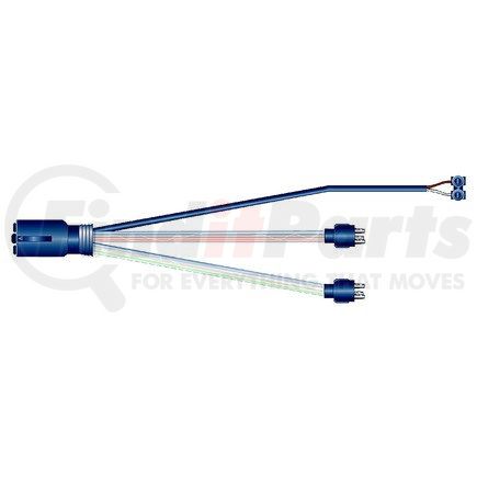 Phillips Industries 36-9504 Trailer Wiring Harness - "T" Plug-In, 3 Stop/Turn/Tail And 4 .180 Double Female Bullets