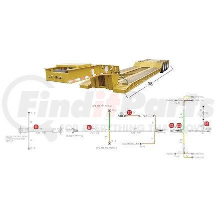 Phillips Industries 34-1111-158 Trailer Wiring Harness - Main, 158", Detachable Gooseneck