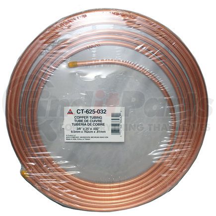 AGS COMPANY CT-625-032 Coil, Copper, 3/8 x 25 x 032