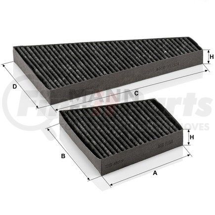MANN+HUMMEL Filters CUK35000-2 MANN-FILTER BASE Cabin Air Panel