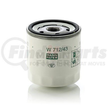 MANN+HUMMEL Filters W712/43 Spin-on Oil Filter
