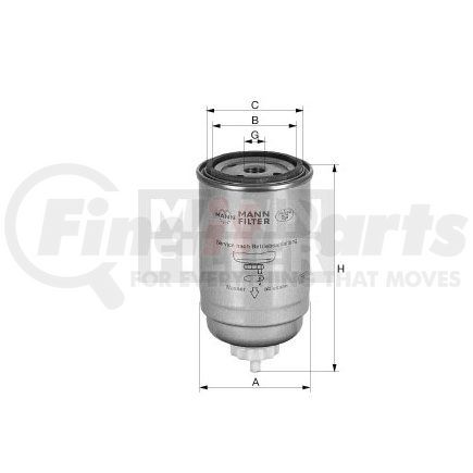 MANN+HUMMEL Filters WK842 MANN-FILTER BASE Spin-On Fuel/Water Separator Filter