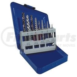 Hanson 11119 10 Piece Spiral Extractor and Drill Bit Set in Metal Index