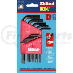 Eklind Tool Company 10113 Eklind 10113 .050-3/8" 13 Pc. Short Arm SAE Hex Key Set