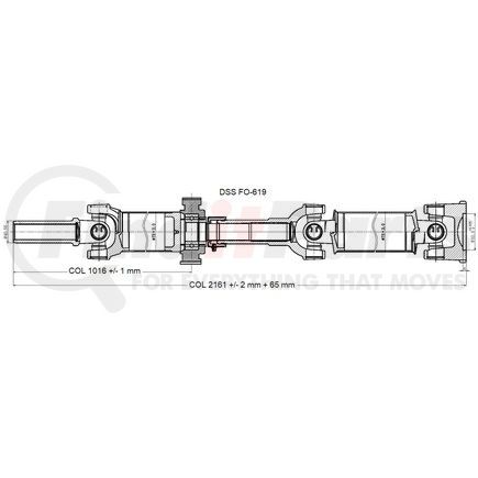 Diversified Shaft Solutions (DSS) FO-619 Drive Shaft Assembly