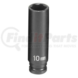 Grey Pneumatic 910MDS Socket Driver Bit - 1/4" Surface Drive x 10mm Deep