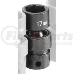 Grey Pneumatic 1017UM 3/8" Drive x 17mm Standard Universal Impact Socket