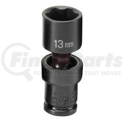 Grey Pneumatic 913UMS 1/4" Surface Drive x 13mm Standard Universal Socket