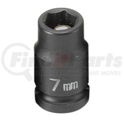 Grey Pneumatic 907MG 1/4" Drive x 7mm Magnetic Standard Impact Socket