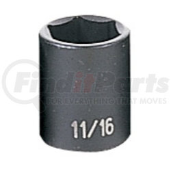 Grey Pneumatic 1022R 3/8" Drive x 11/16" Standard Impact Socket