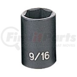 Grey Pneumatic 1018R 3/8" Drive x 9/16" Standard Impact Socket
