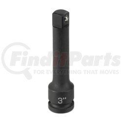 Grey Pneumatic 1143E 3/8" Drive x 3" Extension with Friction Ball