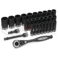 Grey Pneumatic 82229MD 1/2" Dr. 29pc Metric Deep Duo-Socket Set - 12 Point