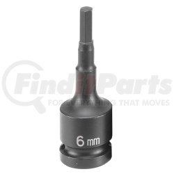 Grey Pneumatic 2906M 1/2" Drive x 6mm Hex Driver