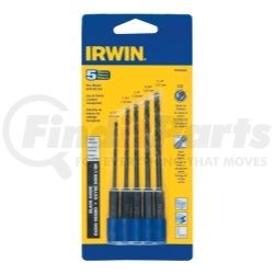 Hanson 4935642 5 Piece Black Oxide Hex Shank Drill Bit Set