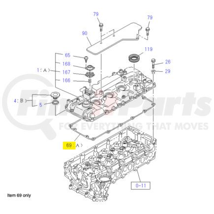 Isuzu 8-98181-200-0 GASKET; HD TO C