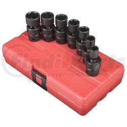 Sunex Tools 3654 3/8" Dr SAE Universal Impact Socket Set, 7 Pc