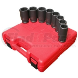 Sunex Tools 4681 3/4" Drive, SAE Deep Impact Socket Set, 8 Pc.