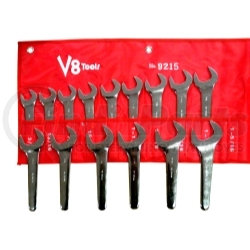 V8 HAND TOOLS 9215 Service Wrench Set, SAE, 15pc