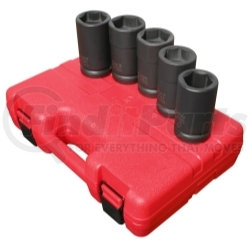 Sunex Tools 5626 5 Piece 1" Drive Combination Budd Wheel Impact Socket Set