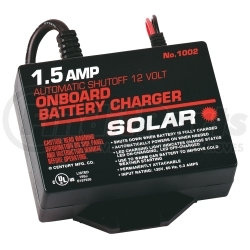 SOLAR 1002 Battery Charger - Automatic, 1.5 Amp, Underhood, 12V