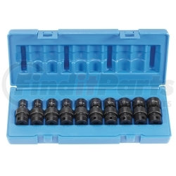 Grey Pneumatic 1210UM 10 Pc. 3/8" Drive 6 Point Metric Universal Socket Set