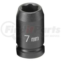 Grey Pneumatic 907MS 1/4" Surface Drive x 7mm Standard Impact Socket