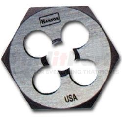 Hanson 9324 High Carbon Steel Hexagon 1" Across Flat Die 8-32 NC