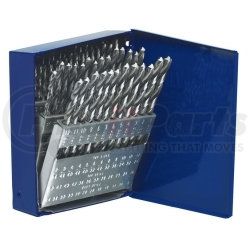 Hanson 80181 60 Piece High Speed Steel Wire Gauge Straight Shank Jobber Length Drill Bit Set