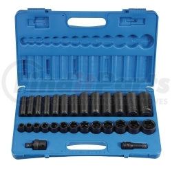 Grey Pneumatic 1328RD 28-Piece 1/2 in. Drive 6-Point SAE Standard and Deep Impact Socket Set