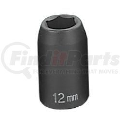 Grey Pneumatic 2012M 1/2" Drive x 12mm Standard Impact Socket