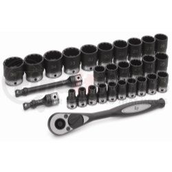 Grey Pneumatic 82229M 29-Piece 1/2 in. Drive 12-Point Metric Duo Impact Socket Set